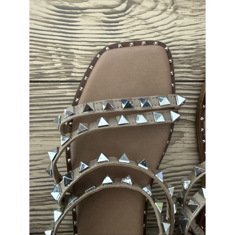 Steve Madden Studded Sandals Women's Size 7.5 Square Toe - Picture 2 of 5